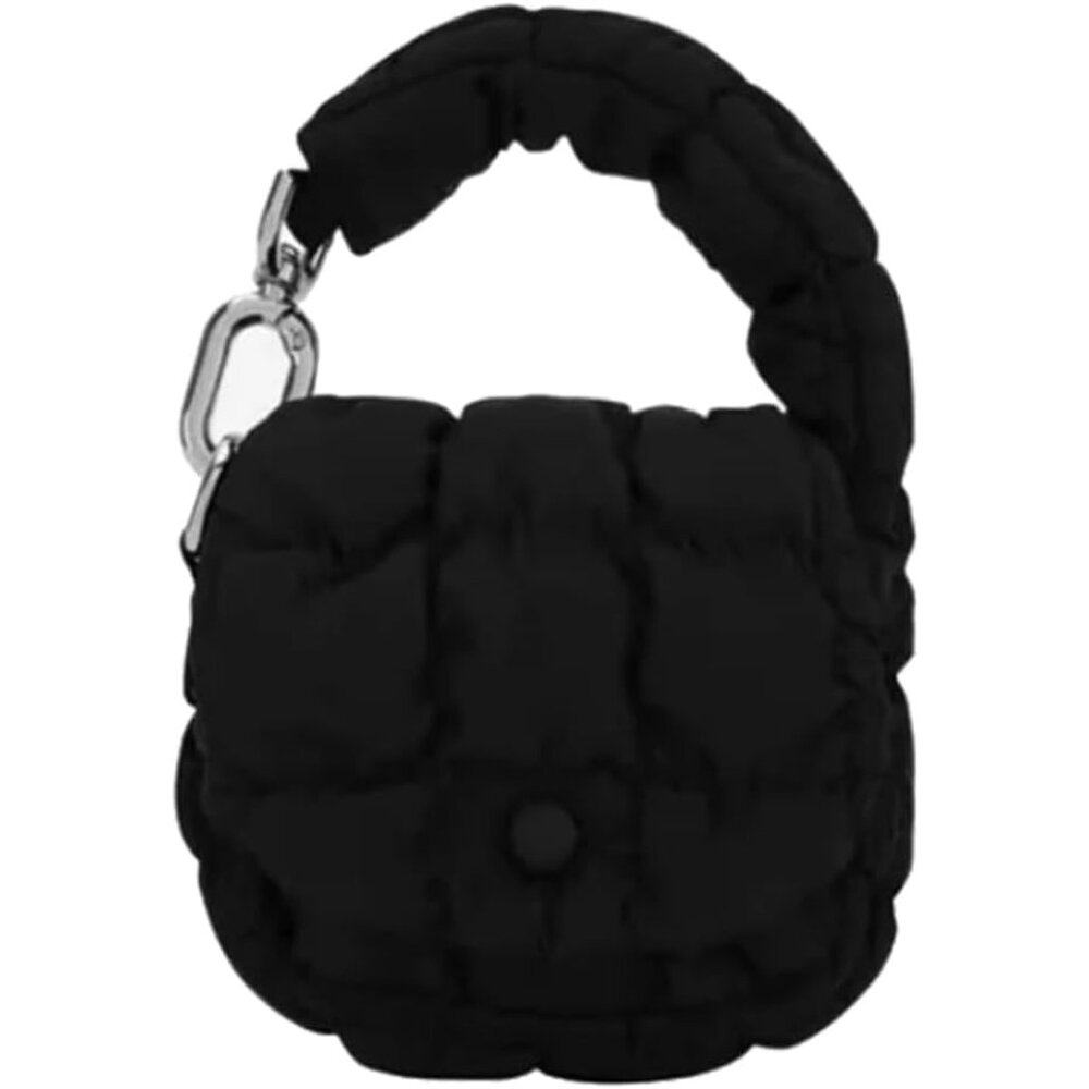 Super Mini Quilted Bag Puffer Wristlet Clutch Purse Nylon Padded Women's Handbag